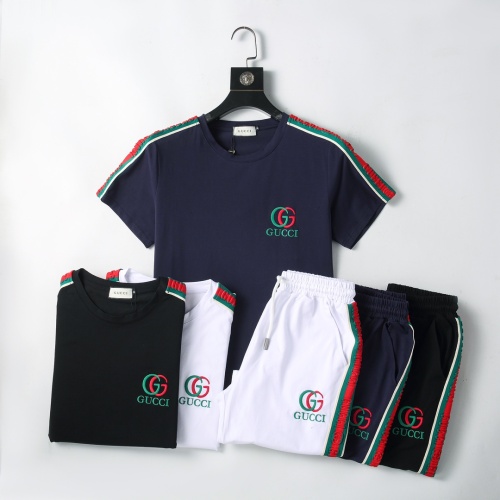 Replica Gucci Tracksuits Short Sleeved For Men #1217845 $56.00 USD for Wholesale