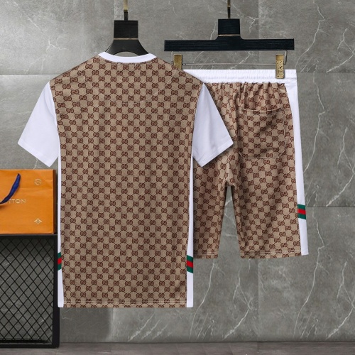 Replica Gucci Tracksuits Short Sleeved For Men #1217848 $56.00 USD for Wholesale