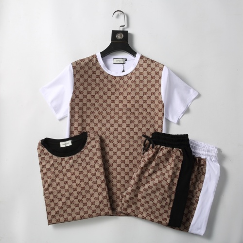 Replica Gucci Tracksuits Short Sleeved For Men #1217848 $56.00 USD for Wholesale