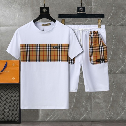 Burberry Tracksuits Short Sleeved For Men #1217855 $56.00 USD, Wholesale Replica Burberry Tracksuits