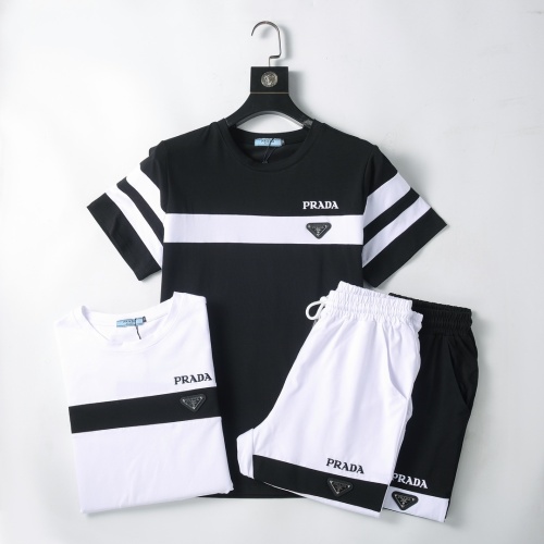 Replica Prada Tracksuits Short Sleeved For Men #1217878 $56.00 USD for Wholesale