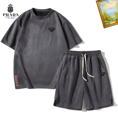 Prada Tracksuits Short Sleeved For Men #1218043 $48.00 USD, Wholesale Replica Prada Tracksuits