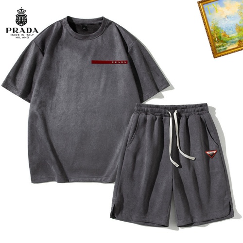 Prada Tracksuits Short Sleeved For Men #1218056 $48.00 USD, Wholesale Replica Prada Tracksuits