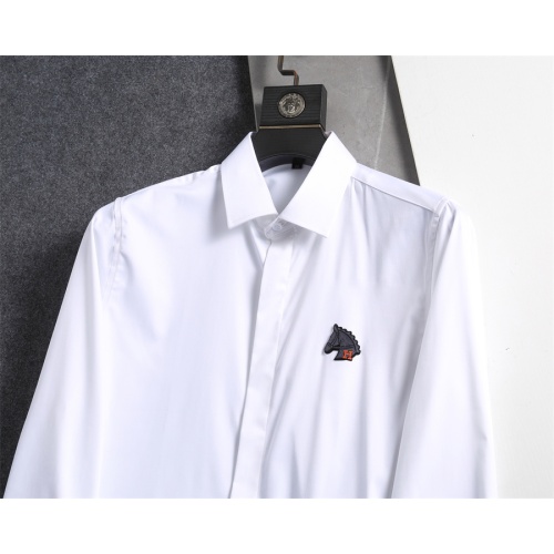 Replica Hermes Shirts Long Sleeved For Men #1218519 $40.00 USD for Wholesale