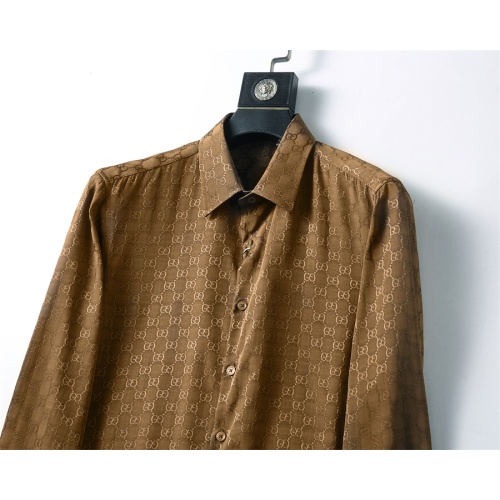 Replica Gucci Shirts Long Sleeved For Men #1218544 $48.00 USD for Wholesale