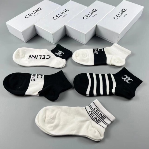 Replica Celine Socks For Women #1218710 $29.00 USD for Wholesale