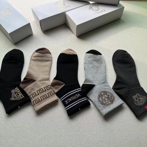 Replica Versace Socks For Men #1218757 $29.00 USD for Wholesale