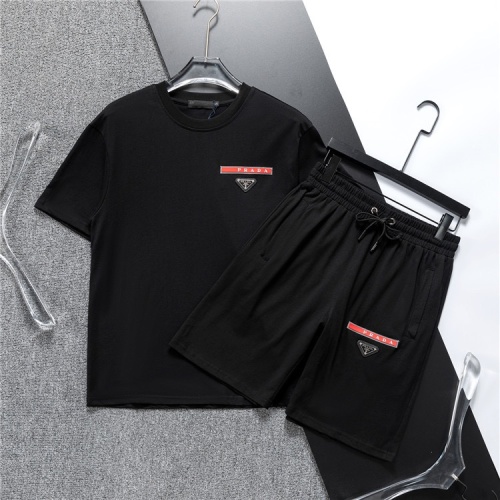 Prada Tracksuits Short Sleeved For Men #1218953 $48.00 USD, Wholesale Replica Prada Tracksuits