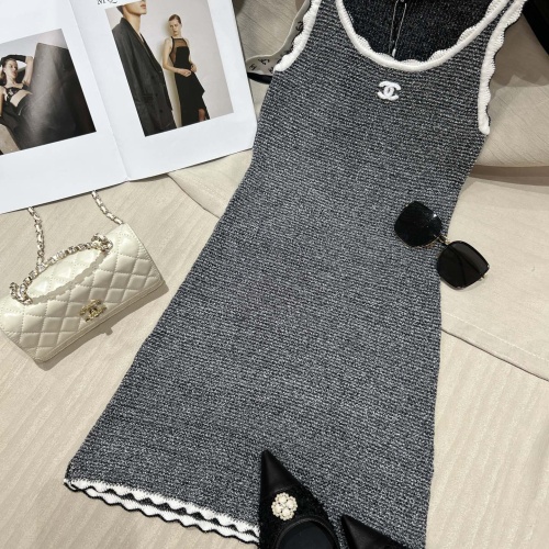 Replica Chanel Dresses Sleeveless For Women #1219069 $105.00 USD for Wholesale