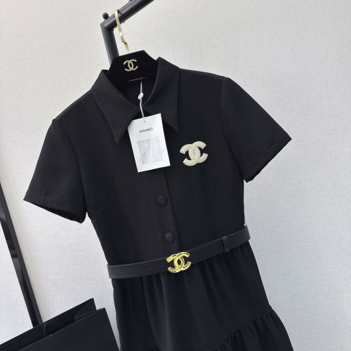 Replica Chanel Dresses Short Sleeved For Women #1219071 $132.00 USD for Wholesale