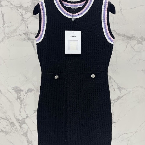 Chanel Dresses Sleeveless For Women #1219073 $122.00 USD, Wholesale Replica Chanel Dresses