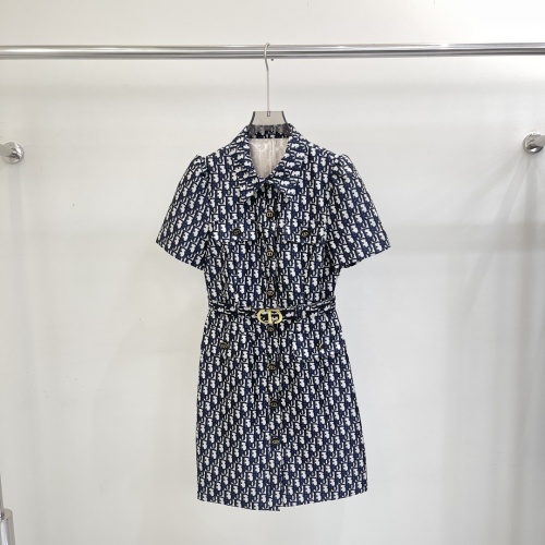 Christian Dior Dresses Short Sleeved For Women #1219080 $128.00 USD, Wholesale Replica Christian Dior Dresses