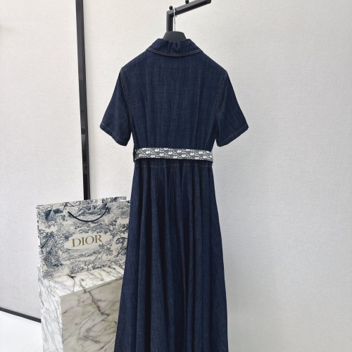 Replica Christian Dior Dresses Short Sleeved For Women #1219087 $158.00 USD for Wholesale