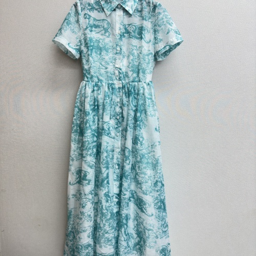 Christian Dior Dresses Short Sleeved For Women #1219089 $132.00 USD, Wholesale Replica Christian Dior Dresses