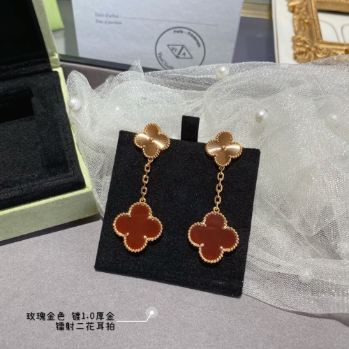 Replica Van Cleef & Arpels Earrings For Women #1219218 $80.00 USD for Wholesale