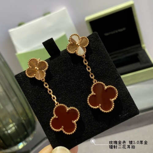 Replica Van Cleef & Arpels Earrings For Women #1219218 $80.00 USD for Wholesale