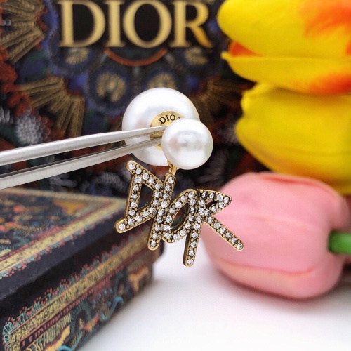 Replica Christian Dior Earrings For Women #1219917 $27.00 USD for Wholesale