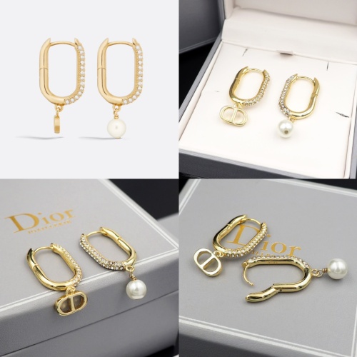 Replica Christian Dior Earrings For Women #1219970 $25.00 USD for Wholesale