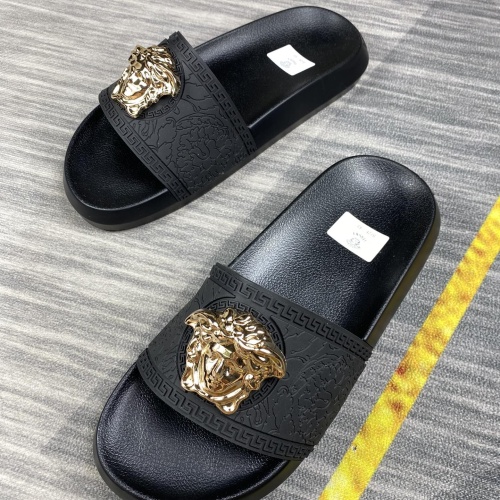 Replica Versace Slippers For Men #1220286 $45.00 USD for Wholesale