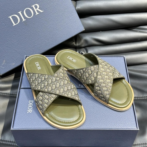 Replica Christian Dior Slippers For Men #1220361 $56.00 USD for Wholesale