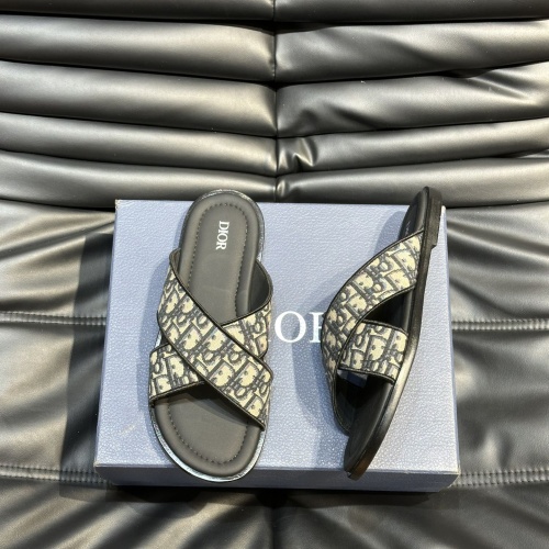 Replica Christian Dior Slippers For Men #1220364 $56.00 USD for Wholesale