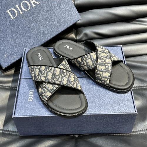 Replica Christian Dior Slippers For Men #1220364 $56.00 USD for Wholesale