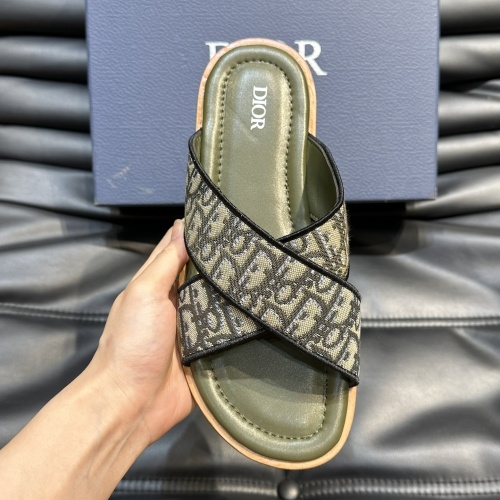 Replica Christian Dior Slippers For Men #1220366 $56.00 USD for Wholesale