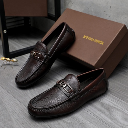 Replica Bottega Veneta BV Leather Shoes For Men #1220515 $80.00 USD for Wholesale