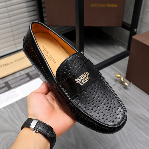 Replica Bottega Veneta BV Leather Shoes For Men #1220520 $80.00 USD for Wholesale