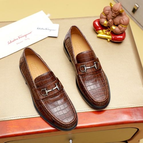 Salvatore Ferragamo Leather Shoes For Men #1220605 $88.00 USD, Wholesale Replica Salvatore Ferragamo Leather Shoes