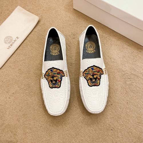 Versace Leather Shoes For Men #1220612 $68.00 USD, Wholesale Replica Versace Leather Shoes