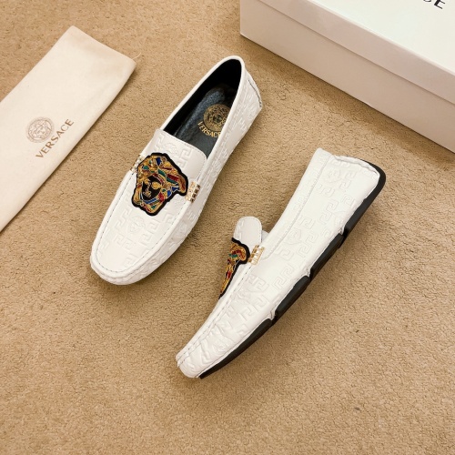 Replica Versace Leather Shoes For Men #1220612 $68.00 USD for Wholesale