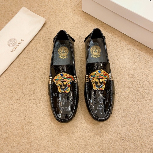 Versace Leather Shoes For Men #1220613 $68.00 USD, Wholesale Replica Versace Leather Shoes