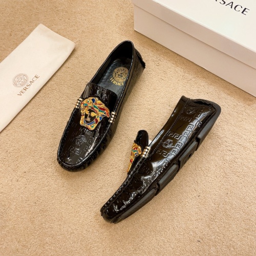 Replica Versace Leather Shoes For Men #1220613 $68.00 USD for Wholesale