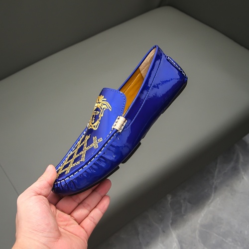 Replica Versace Leather Shoes For Men #1220618 $68.00 USD for Wholesale