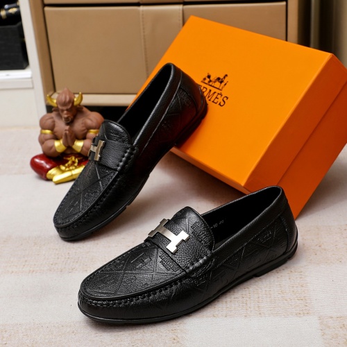 Replica Hermes Leather Shoes For Men #1220629 $68.00 USD for Wholesale