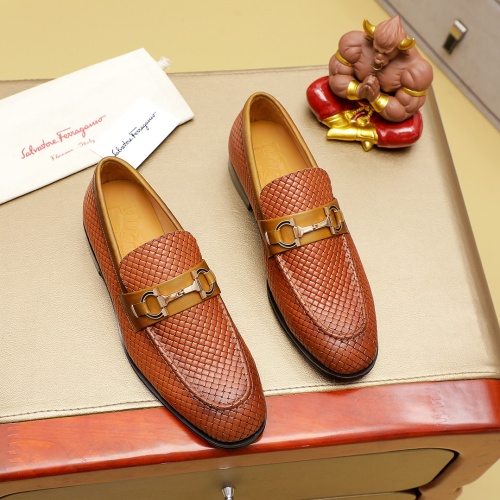 Salvatore Ferragamo Leather Shoes For Men #1220805 $85.00 USD, Wholesale Replica Salvatore Ferragamo Leather Shoes