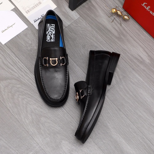 Replica Salvatore Ferragamo Leather Shoes For Men #1220904 $85.00 USD for Wholesale