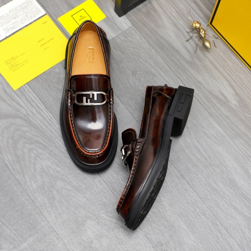 Replica Fendi Leather Shoes For Men #1220970 $96.00 USD for Wholesale