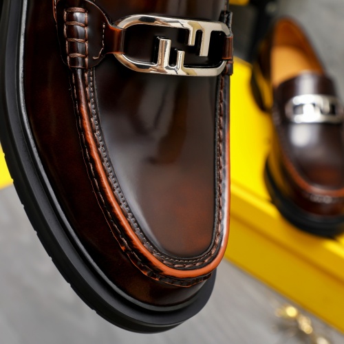 Replica Fendi Leather Shoes For Men #1220970 $96.00 USD for Wholesale