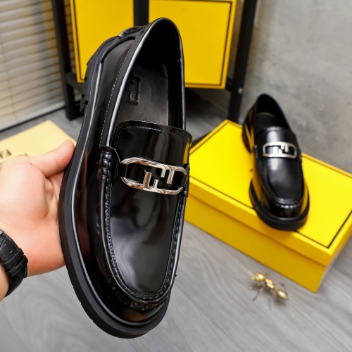 Replica Fendi Leather Shoes For Men #1220971 $96.00 USD for Wholesale