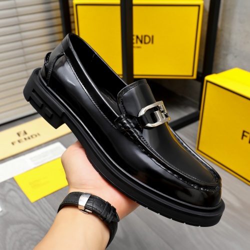 Replica Fendi Leather Shoes For Men #1220971 $96.00 USD for Wholesale