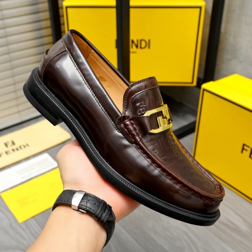 Replica Fendi Leather Shoes For Men #1220973 $82.00 USD for Wholesale