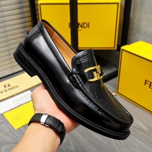 Replica Fendi Leather Shoes For Men #1220974 $82.00 USD for Wholesale