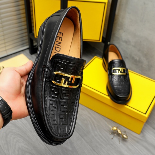 Replica Fendi Leather Shoes For Men #1220977 $82.00 USD for Wholesale