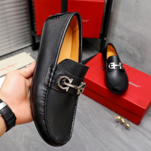 Replica Salvatore Ferragamo Leather Shoes For Men #1220984 $76.00 USD for Wholesale