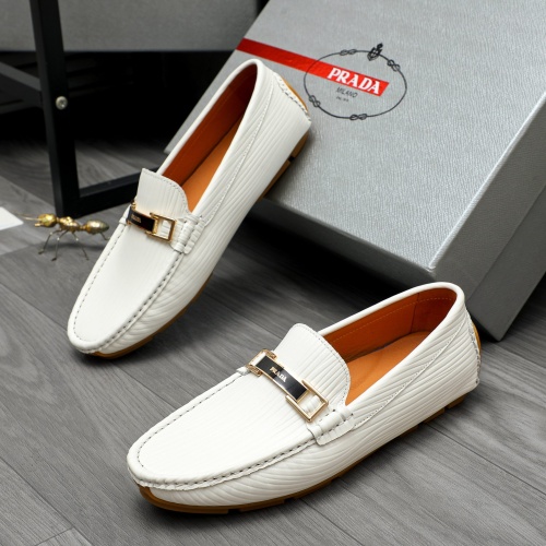 Prada Leather Shoes For Men #1220986 $68.00 USD, Wholesale Replica Prada Leather Shoes