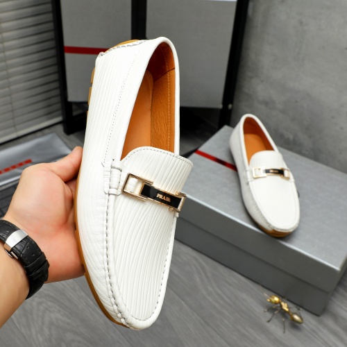 Replica Prada Leather Shoes For Men #1220986 $68.00 USD for Wholesale