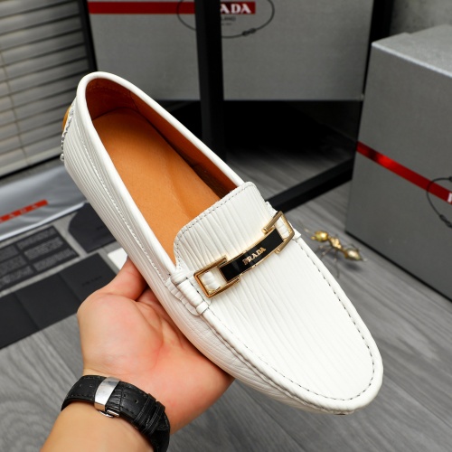 Replica Prada Leather Shoes For Men #1220986 $68.00 USD for Wholesale