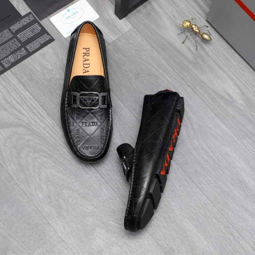 Replica Prada Leather Shoes For Men #1220988 $68.00 USD for Wholesale